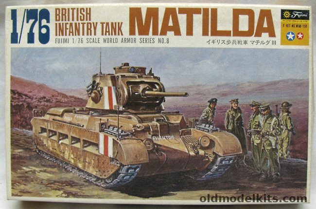 Fujimi 1/76 Matilda Infantry Tank, 8 plastic model kit